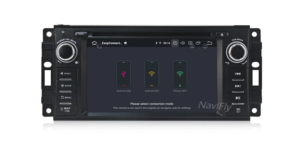 Perfect NaviFly IPS DSP 6.2" Android 9.0 Car Radio DVD Player GPS Navigation for JEEP Patriot Liberty Wrangler Compass DODGE Chrysler 22