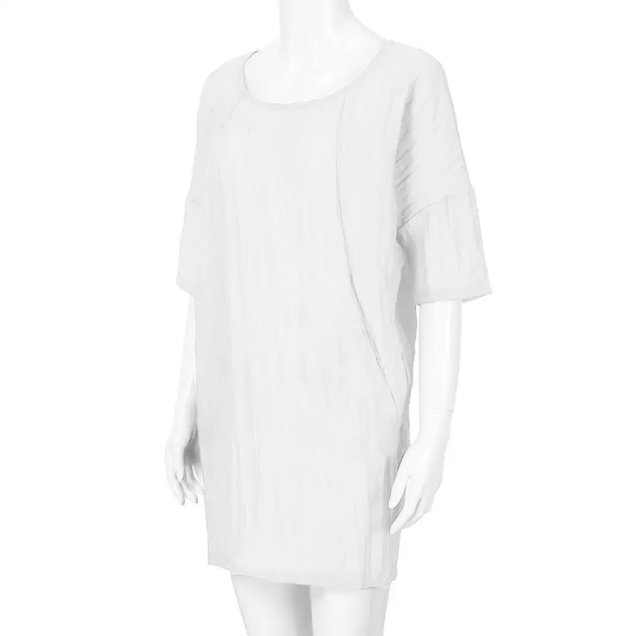 KANCOOLD/женское Повседневное платье в стиле пэчворк с 1/2 рукавами из хлопка и льна, платье большого размера, свободное платье-туника с карманами для женщин 2018AUG13