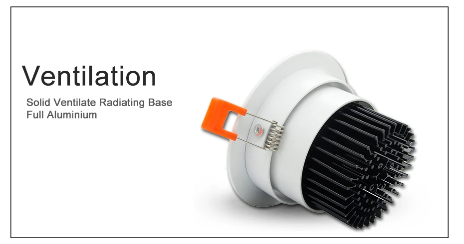 [DBF]Angle Adjustable LED Recessed Downlight Dimmable 7W 9W 12W 15W 18W Epistar COB Chip Ceiling Spot Lamp with 110/220V Driver