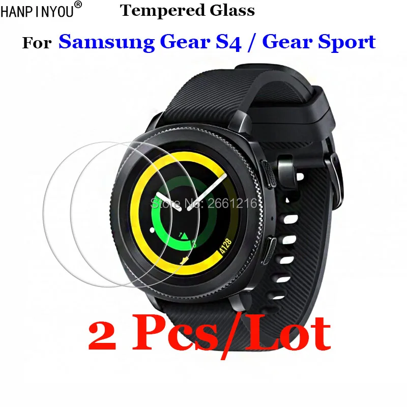 

2 Pcs/Lot For Samsung Gear S4 Tempered Glass 9H 2.5D Premium Screen Protector Film For Samsung Gear Sport Smartwatch