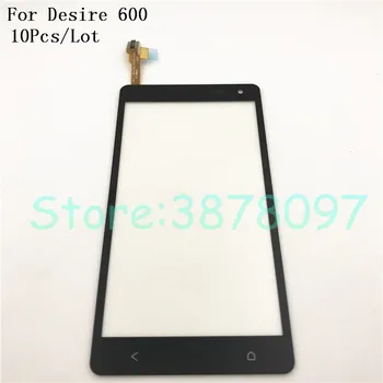 

10Pcs/Lot Original 4.5 inches Dual Sim Digitizer Front Glass Repair Touch Screen Panel Replacement Black For HTC Desire 600