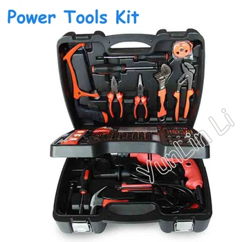 Best 138pcs/SET Electric Drill Multi-Function Power Tools Desatornillador Kit Impact Drill Set Home Drill Combination DIY Tools