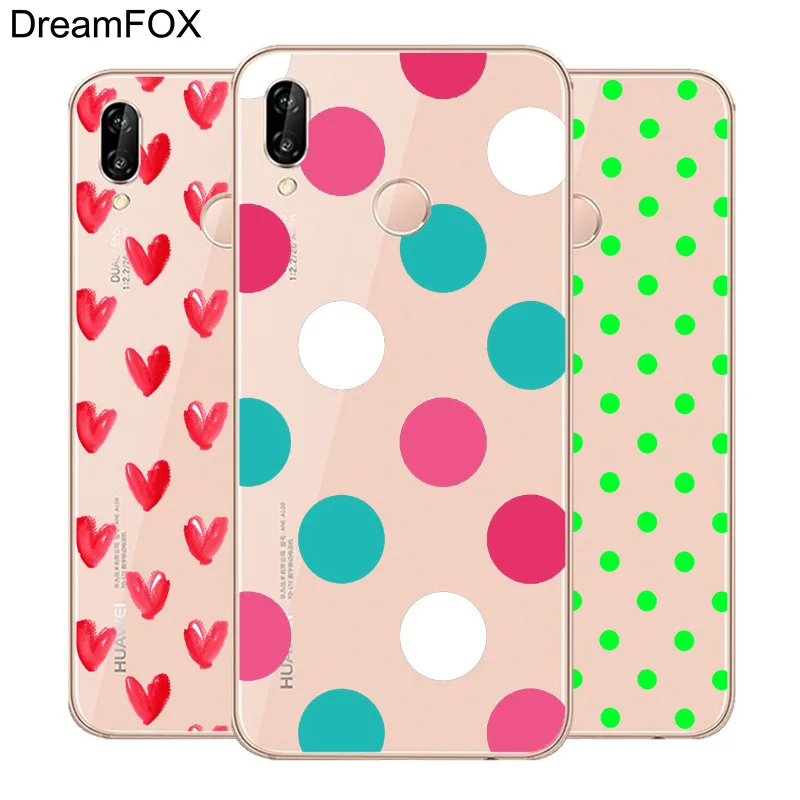 

DREAMFOX L040 Fashion Dot Soft TPU Silicone Case Cover For Huawei Honor 6A 6C 7X 9 10 P20 Lite Pro P Smart 2019