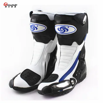 

Outdoor Sport Motorcycle Mircrofiber Leather Boots Pro Racing Riding Boots Motorbike motocicleta Wear-resistant motorcycle boots