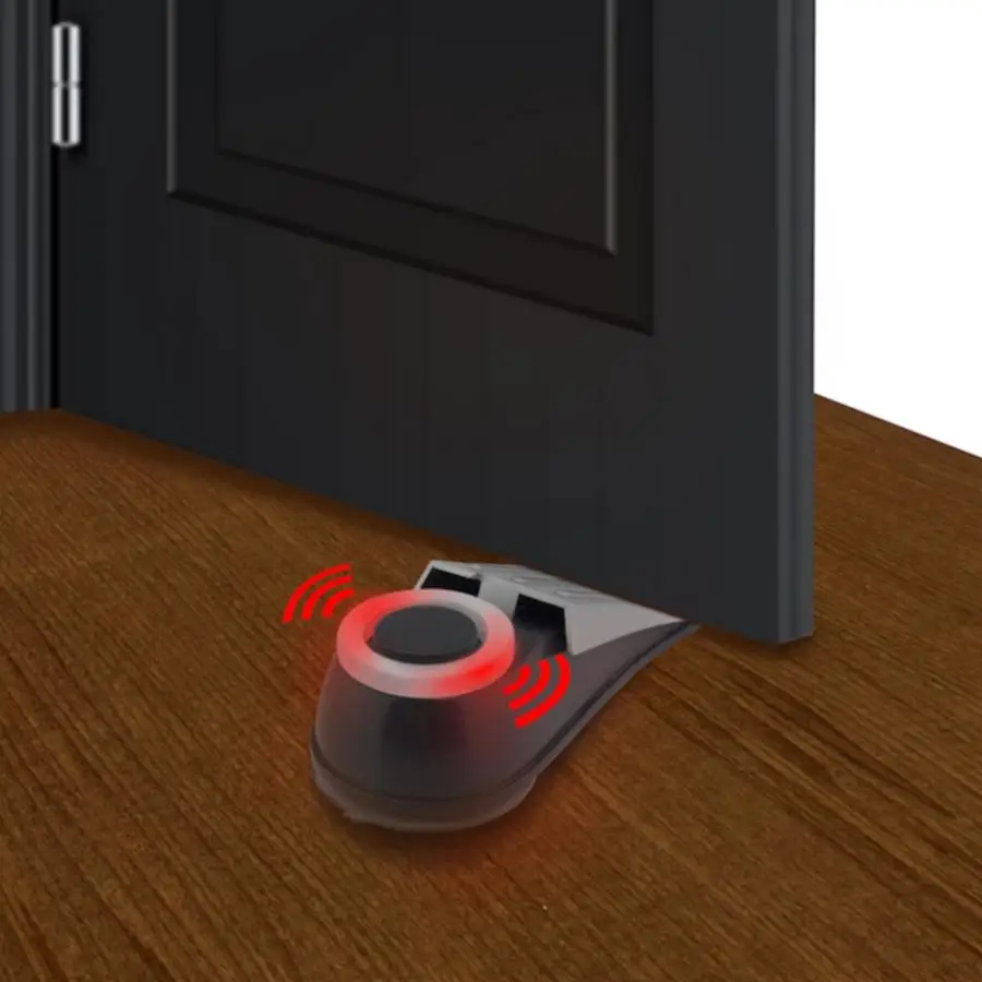 

Vibration Alarm Security Door Stop Alarm Home Security Anti-Theft Alarm Stopper Window Vibration Triggered