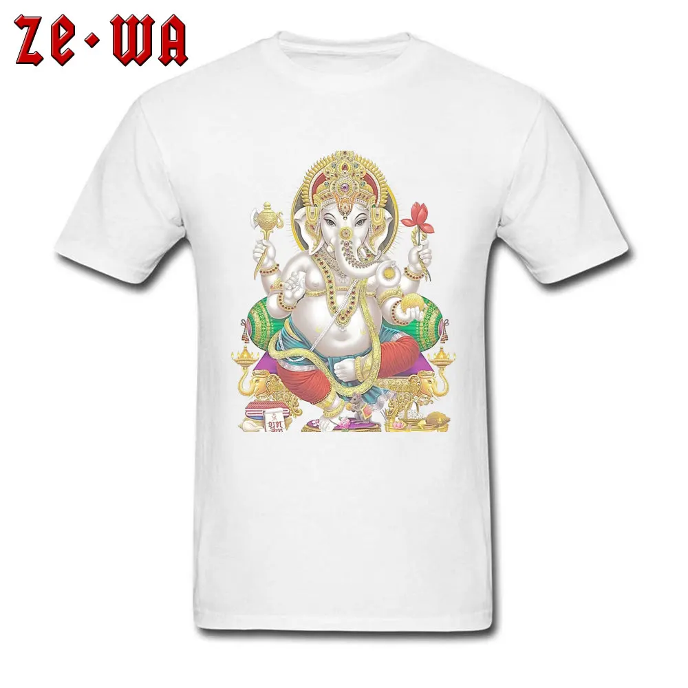 Retro Men T-Shirt Round Neck Short Sleeve Cotton Fabric shiva ganesha201897Y Tops Shirt Printing Tops Shirts Drop Shipping shiva ganesha201897Y white