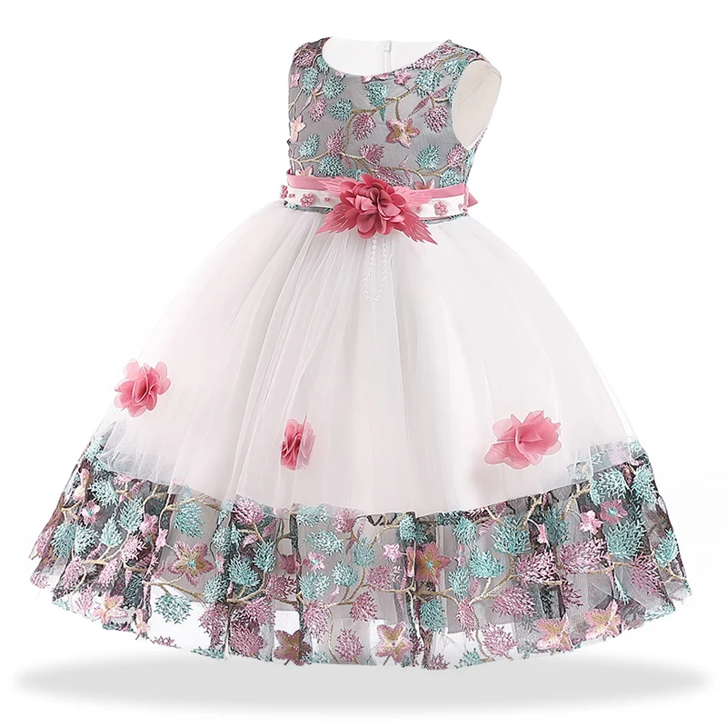 Children's Mesh Printed Frock - Image 4