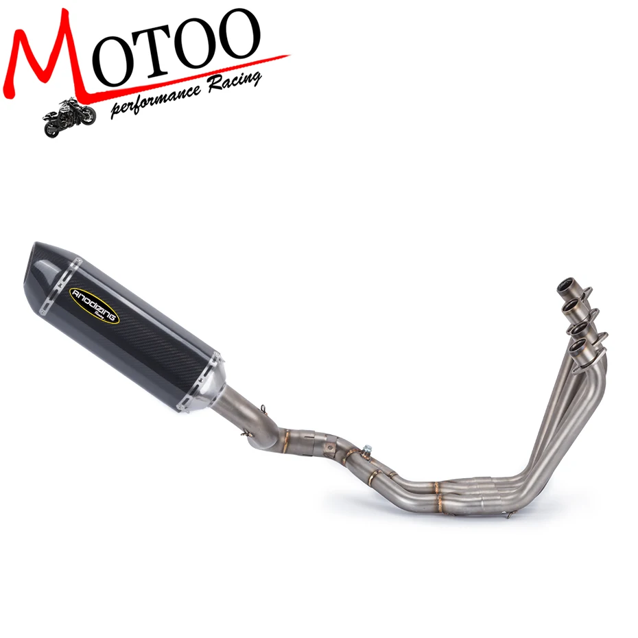 

Motoo- For Honda CBR650F CBR650 2014-2018 Motorcycle Modified real carbon fiber Exhaust Muffler with Full System Connecting pipe