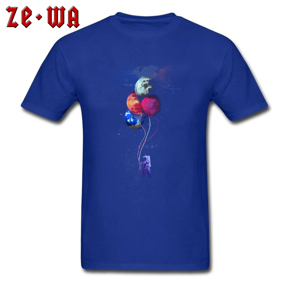 The Spacemans vivid trip Men's Special Casual T Shirt O-Neck Autumn 100% Cotton Top T-shirts Unique Short Sleeve Tee Shirts The Spacemans vivid trip blue