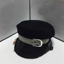 MinanSer, модная кепка газетчика, Женская шерстяная, женская, с кристаллами, тканая, военная, ПУ, для мальчика, шляпа, T stage, женская, в стиле Гэтсби, плоская шляпа