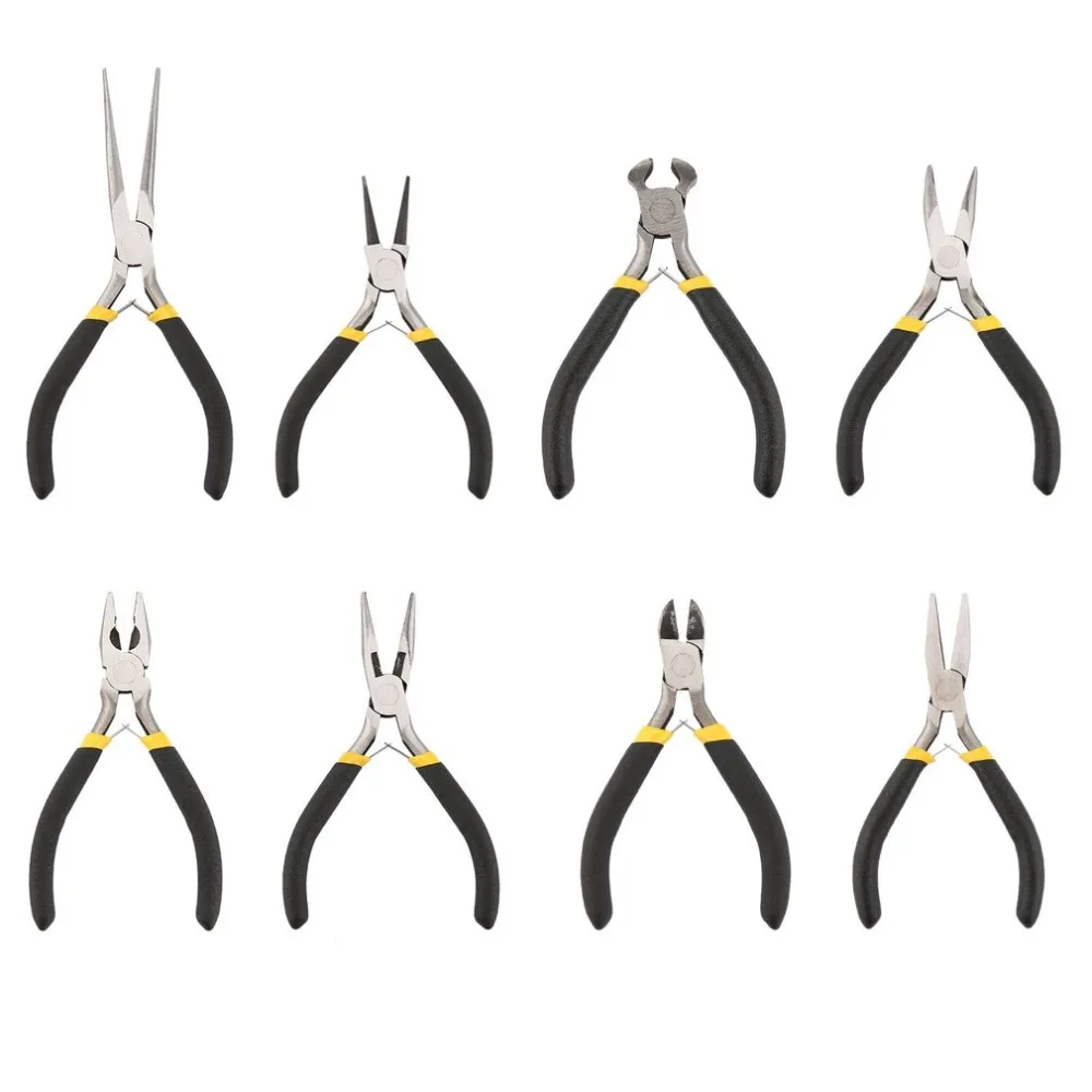 OUTAD New Jewellery Making Beading Mini Pliers Tools Kit Set Round Flat