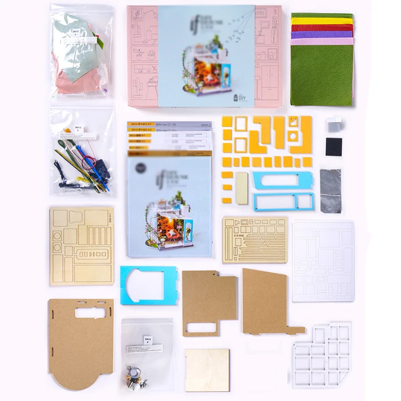 New Doll House DIY Miniature Dollhouse Model Building Kits Wooden Furnitures Dolls Houses Toys for Children Christmas Gift New Doll House DIY Miniature Dollhouse Model Building Kits Wooden Furnitures Dolls Houses Toys for Children Christmas Gift