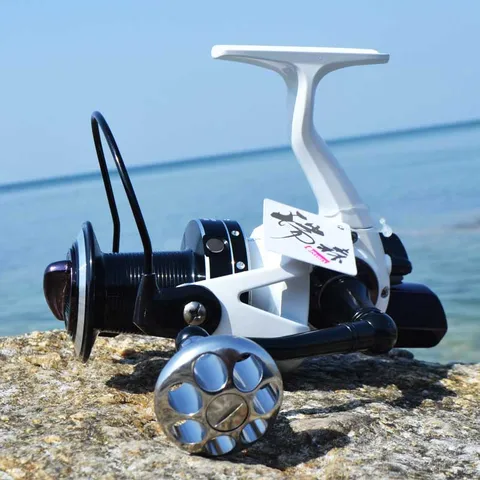 Longo de Pesca de Metal Roda de Fiar Roda de Peixe 15 plus 1bb Risn Mm7000. Mm10000 Surf Casting Reel Mar Tiro Cheia Bobinas Elenco Carretel