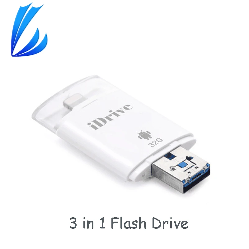 

LL TRADER OTG USB Flash Pen Drive 64GB Storage For iOS iPhone 7 iPad Android PC Memory USB Stick Flash Drives Metal U Disk 32g