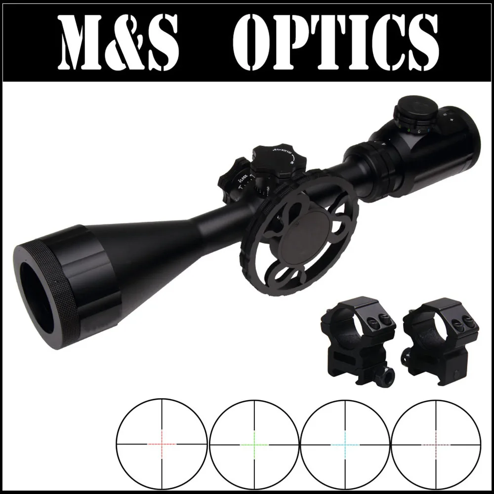 4-16X44 Side Focus IR Iluminated Rifle Scope Hunting Tactical Riflescopes Optics Sight For Hunter Outdoor Sport