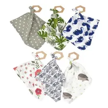 Материал для детского питания, деревянные бусины, муслин, хлопок, детский нагрудник, слюнявчик, сделай сам, Набор браслетов для кормления, детское полотенце