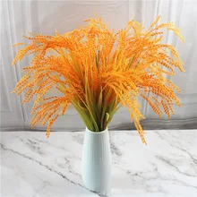70 см длина имитация искусственного цветка желтый рисовый рис поддельное растение для домашнего сада вечерние украшения свадебные украшения стола 52827