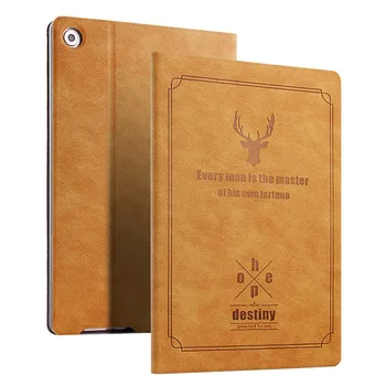 

Case on for Huawei Mediapad M5 10.8 Inch Flip Covers Slim Coque Shockproof Deer Prints Soft Microfiber Flexible Kickstand Cases