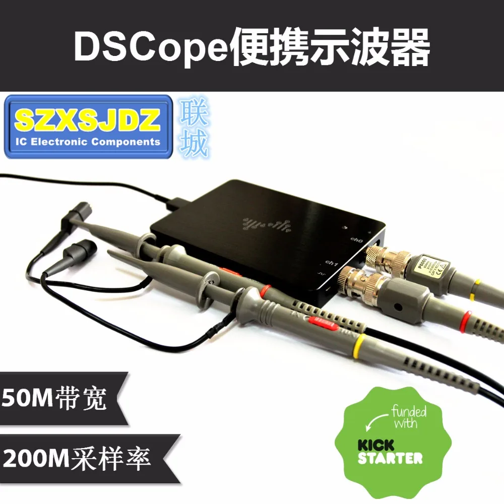 DSCope Ultra Portable Oscilloscope 50M Bandwidth 200M Sampling Dual Channel USB Power Creator Tool | Обустройство дома