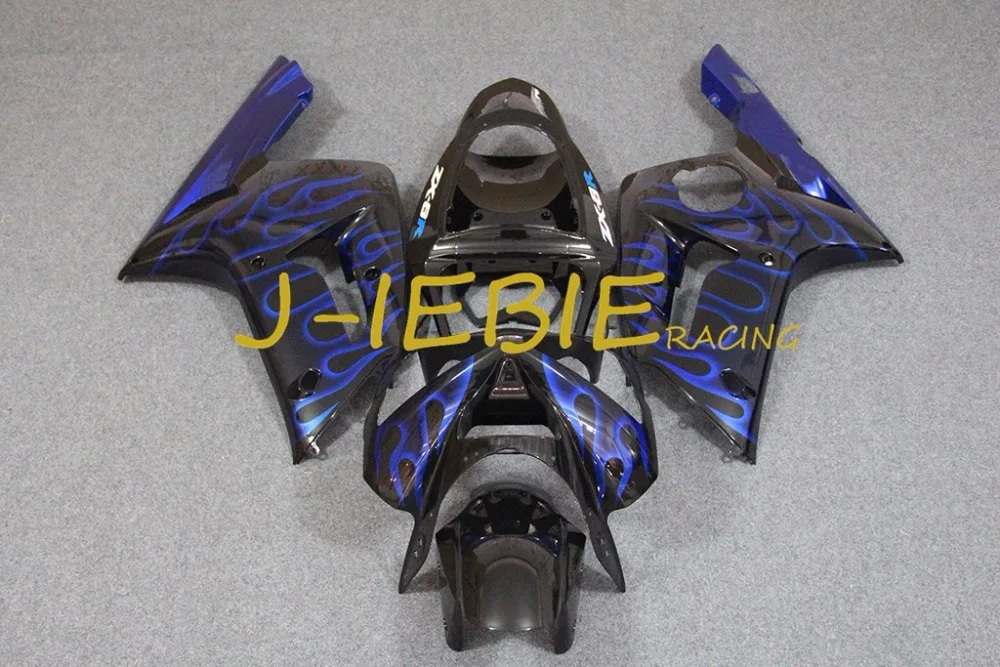 

Black blue fire Injection Fairing Body Work Frame Kit for Kawasaki NINJA ZX6R ZX6 ZX 6 R 2003 2004