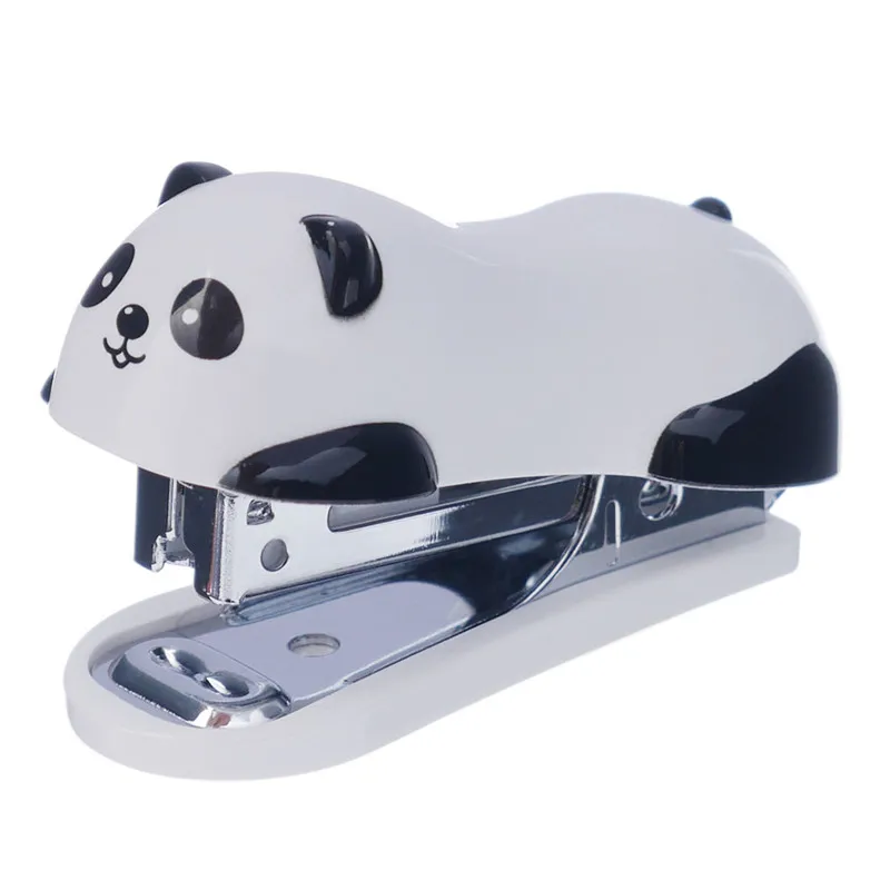 

Free Shipping Cute Panda Mini Stapler Staples Set Office Stationery Paper Binding Binder Book
