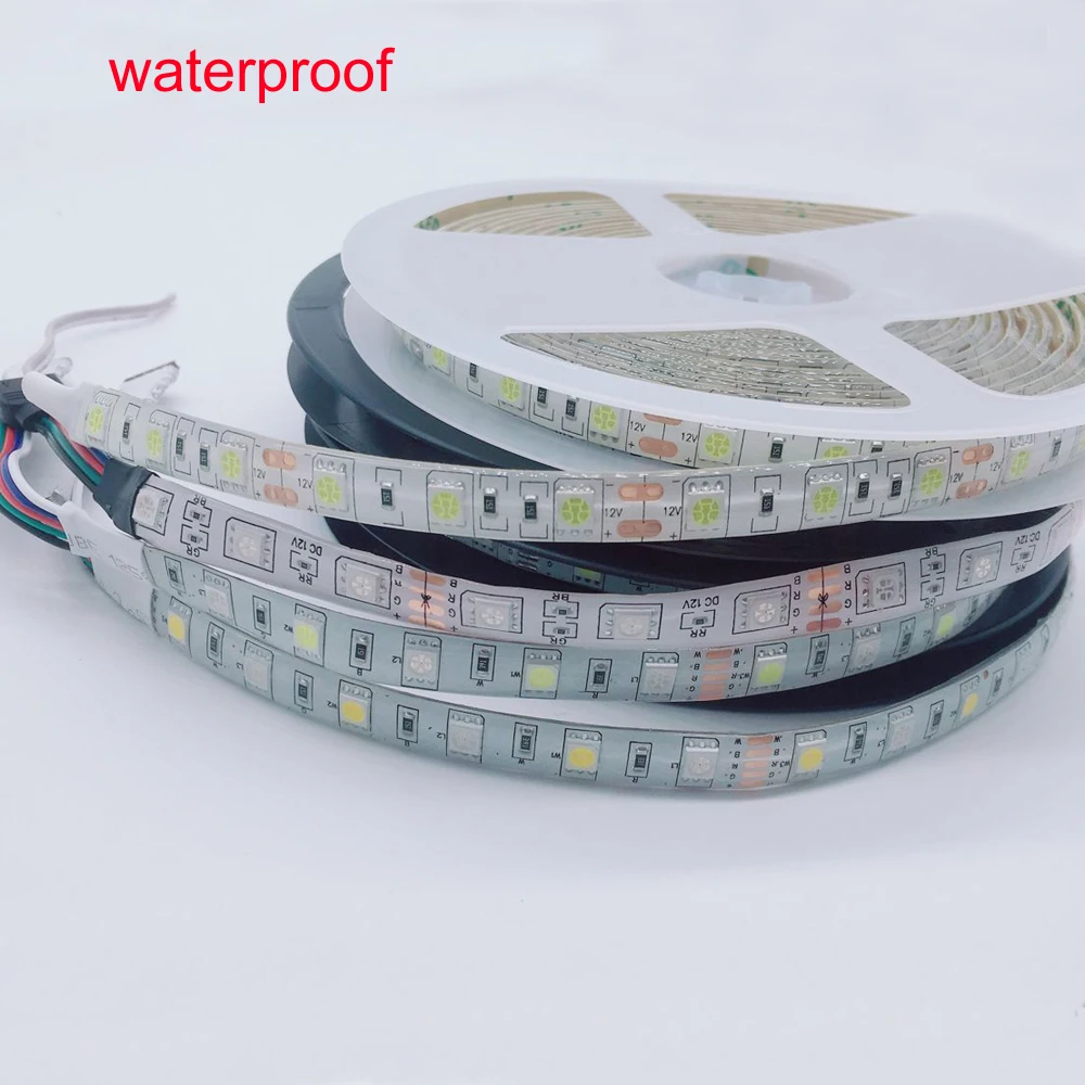 СВЕТОДИОДНАЯ лента SMD 5050 RGB водонепроницаемая 5 м 300 светодиодов DC 12 В 24 RGBW RGBWW