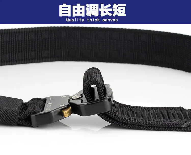 Regulável com Fivela de Metal Cinto de Nylon Acessórios de Caça Esportes ao ar Cinto Tático Enniu Novo Livre 125x3.8 cm Militar Cinto 10 ar livre cinto 125x3.8cm cinto ajustável militar