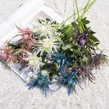 

Artificial Flower 3 Heads Glitch Plant Plastic Flower New Peculiar Flower for Home Wedding Party Office Garden Decoration