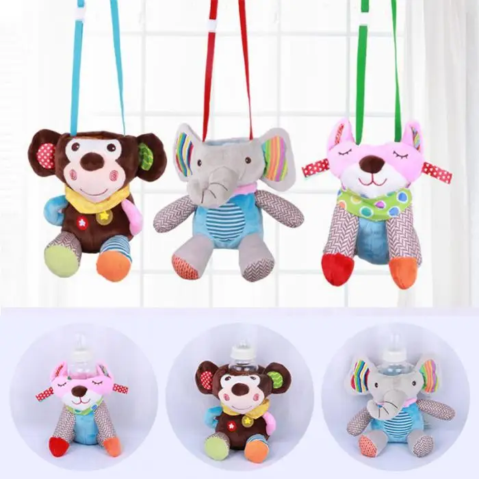 Garrafa de Alimentação do Bebê Bolsa de Pelúcia Capa Isolamento Anti-escaldante Bonito Animais Brinquedo Manter Quente Bm88 4 Garrafa de alimentação do bebê bolsa de