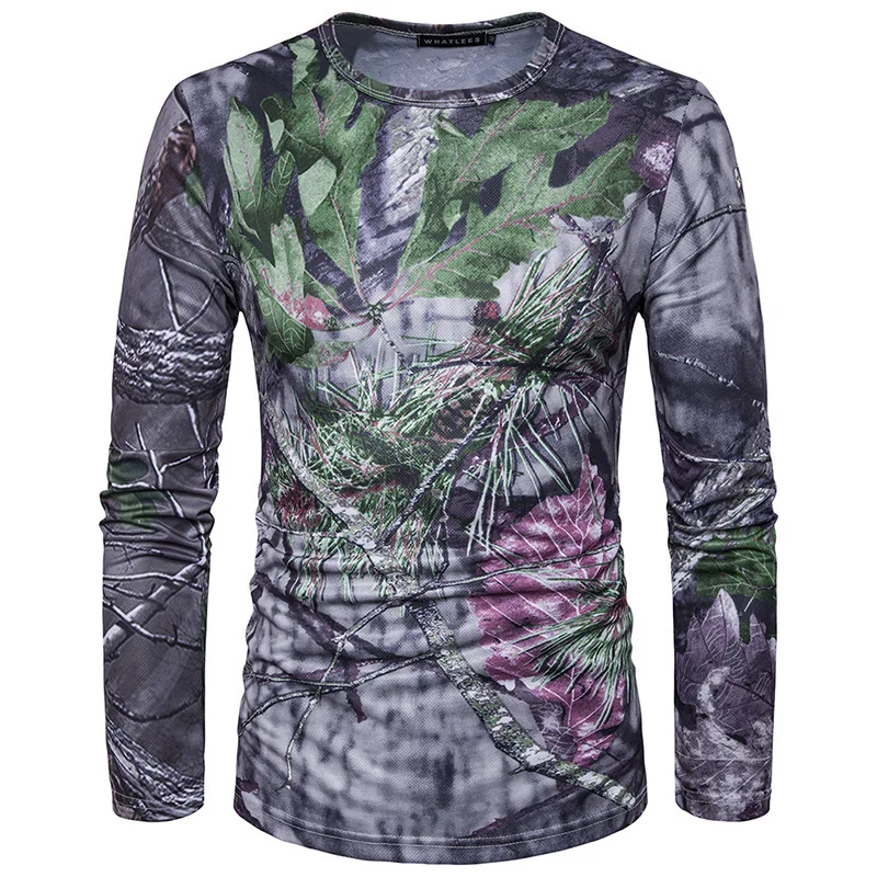 2017 New Tactical Military Camouflage T Shirt Men Long Sleeve Tops O Neck Printing Tees Fashion Design Clothing | Мужская одежда