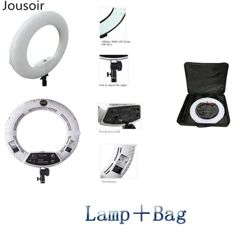 

Yidoblo FS-480II White Photo Studio LED Dimmable Ring Light + Portable bag Photographic Lighting 3200-5500K 480LED Lights CD50Y
