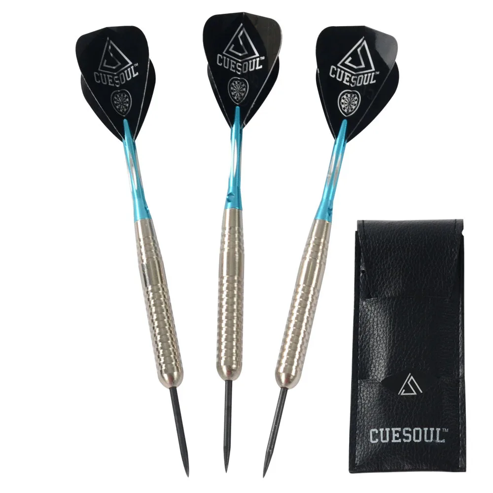 

Dart Set,Steel Tip Darts With Dart Flight,Blue Dart Shaft,Dart Case