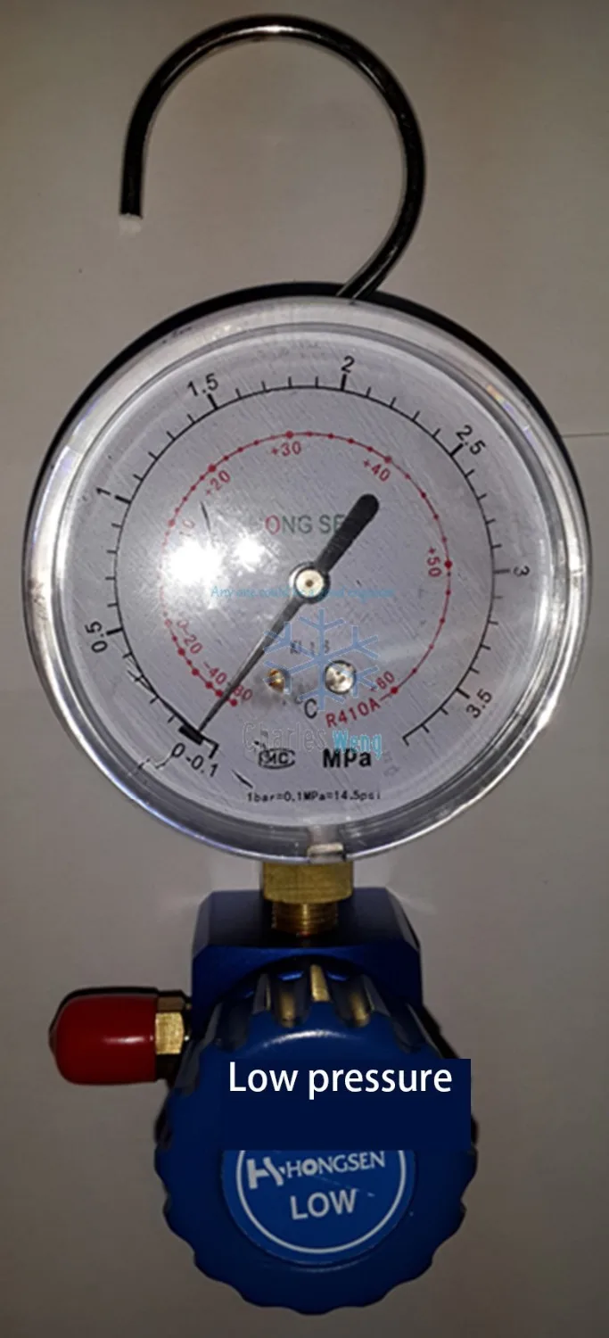 HS 468AL Low pressure Single Manifold Gauge Aluminum Body For R410