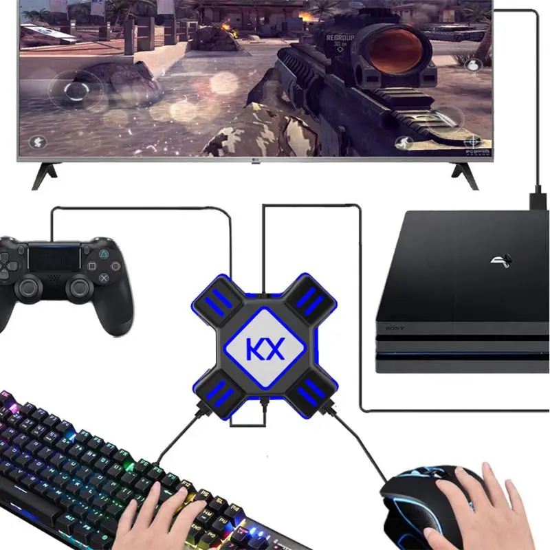 

Black Game Controller Holder Trigger Gamepad Conversion Box for Switch Xbox PS4 PS3 Box Game Accessories