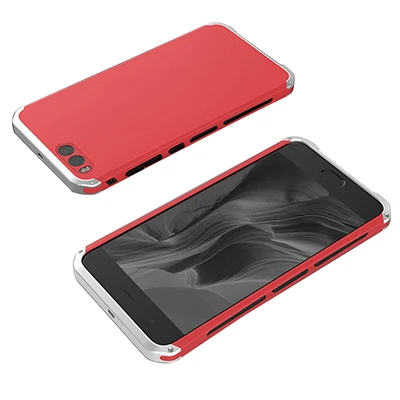 Чехол с металлической рамкой для Xiao mi Red mi Note 8 7 6 5 Pro, задняя крышка для Xiaomi mi 9 8 SE mi Note 3, жесткий защитный чехол из поликарбоната - Цвет: Red Silver