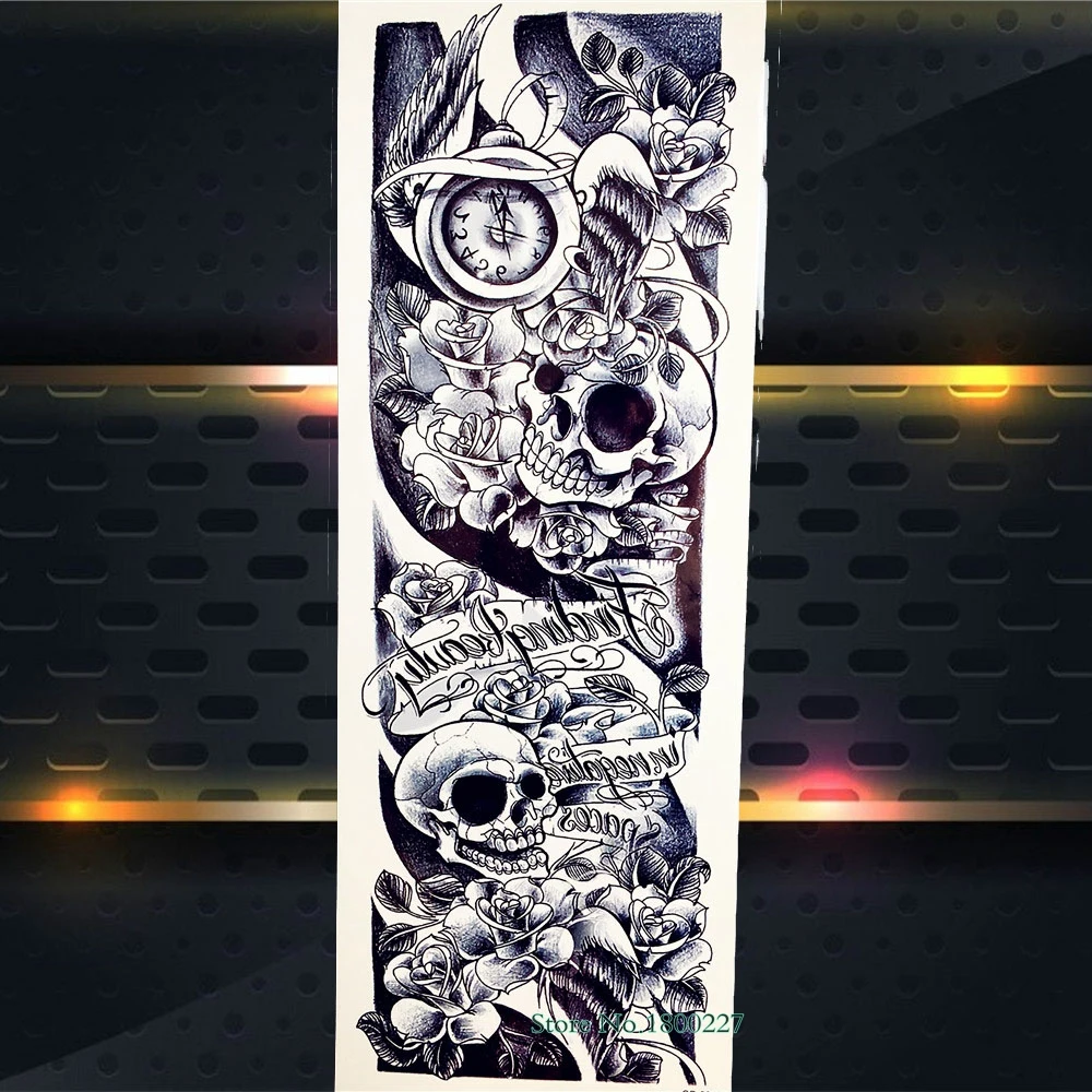 Модный цветочный Лотос временная татуировка Павлин Карп Рыба Дизайн