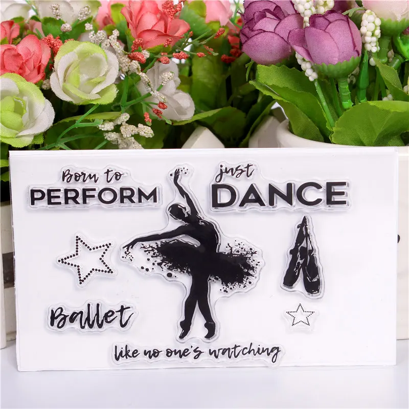 

Ballet Transparent Clear Stamps for DIY Scrapbooking/Card Making/Kids Christmas Fun Decoration Supplies