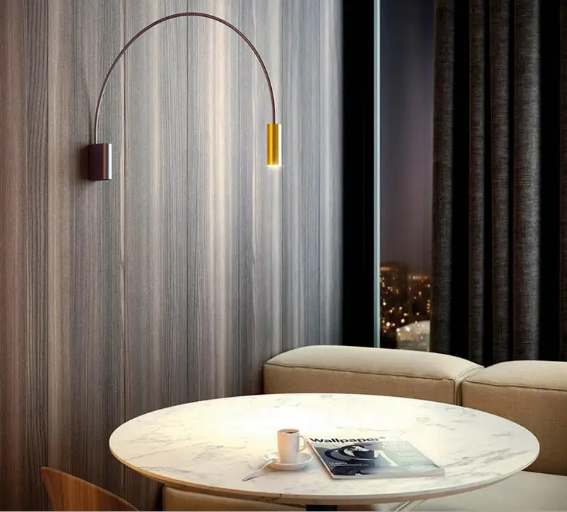 

Northern Europe Creative light Wall Lamp Color Corridor single-end study Bedroom Art machine head Wall lamp Round Multicolor
