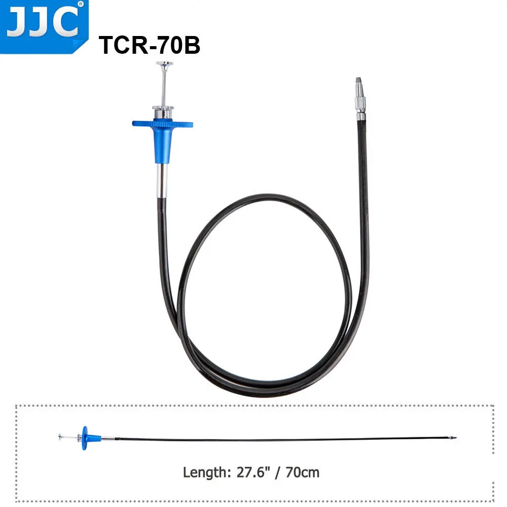 JJC 700 см механическая блокировка Камера Спусковое устройство затвора кабель Дистанционное Управление шнур с резьбой тросик с объемным замок - Цвет: TCR-70B