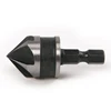 1/4 Hex Shank Countersink Drill Bit 5 Flute 90 Degree Woodworking Chamfer Counter Sinks 12-19mm Chamfering Debur Countersink ► Photo 3/6
