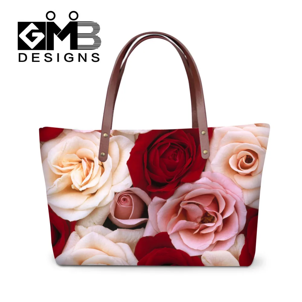 Rose Flowers Design Women Handbags For Valentine's Day Messenger Bags