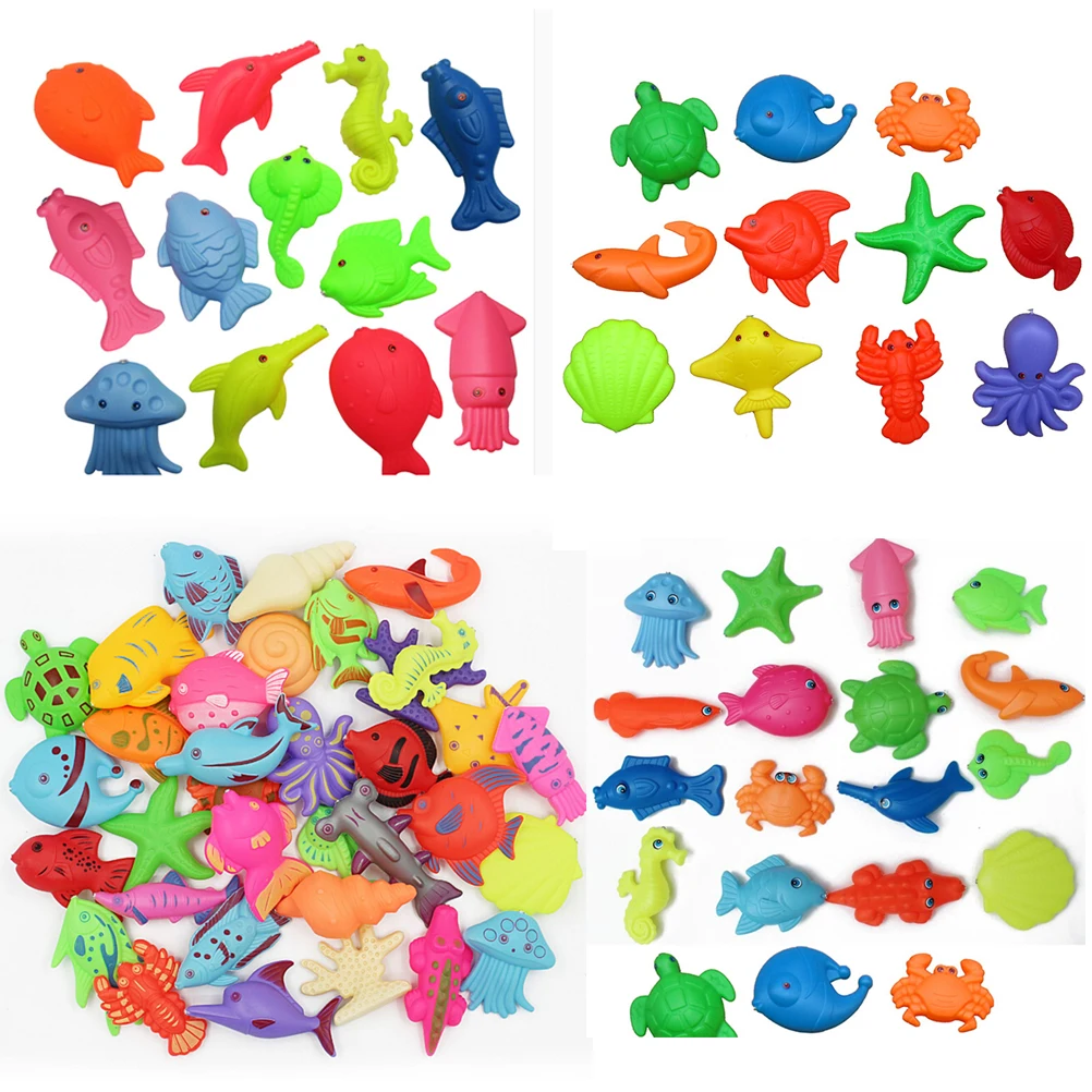 3 шт./лот пластиковые магнитные рыбки Развивающие игрушки для детей игра забавная рыбалка игрушки случайный стиль