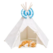 Горячая чистый белый домик-кровать для собаки площадка для игр домашних животных Игровая палатка teepee