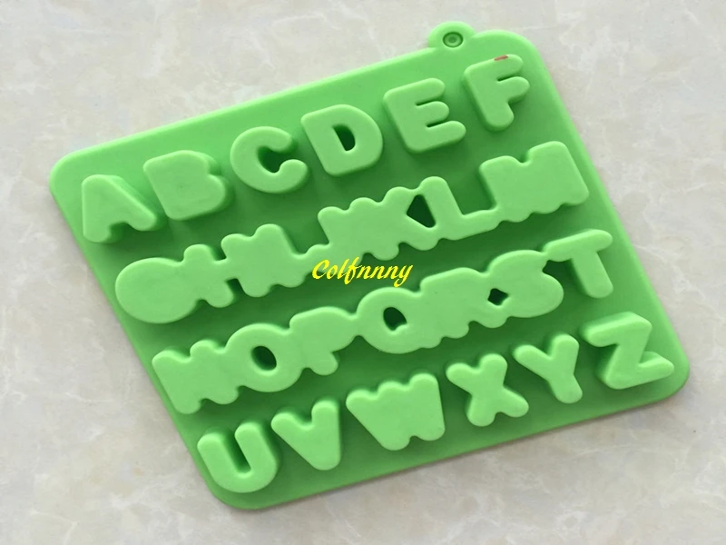 

100 шт./лот 16x16x2 см Алфавит буквы силиконовые формы мыло формы торт кекс выпечки Формы для выпечки Шоколадное Мыло Dec