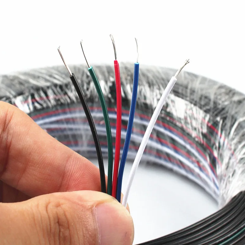 Осветительный провод 2 контакта 22AWG 4 5 контактов удлинитель для светодиодной