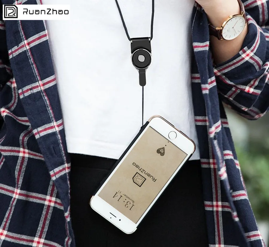 Kopen Universele Telefoon Opknoping Strap Mobiele Telefoon Datachable Bandjes Flexibele Sling Ketting touw Voor iPhone 8 7 6 6 s Samsung S8 S7 S6