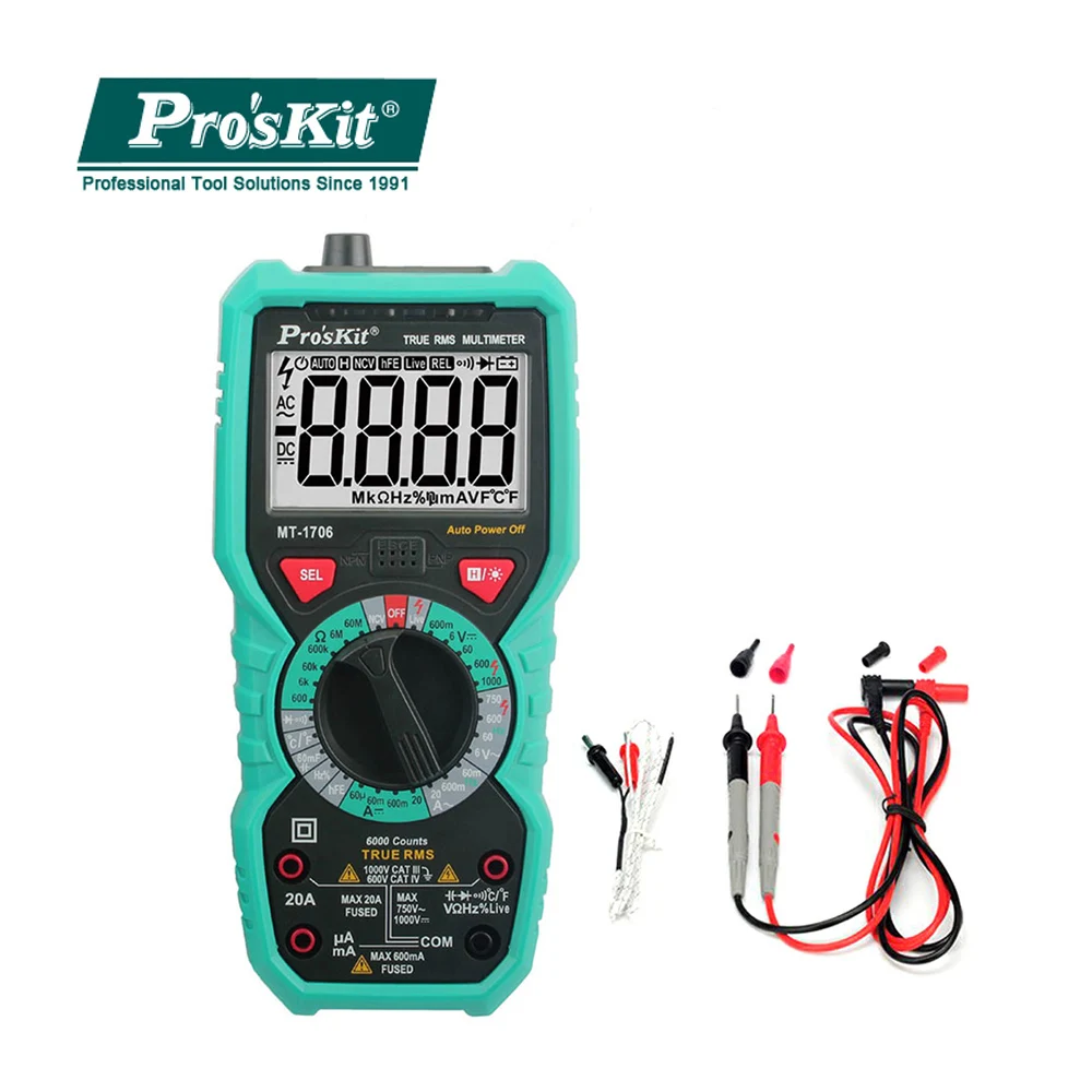 

Multi-Function Multimeter MT-1706 High-PrecisionAnti-Burning Number AC DC Capacitor Temperature Tester Big Screen Backlight