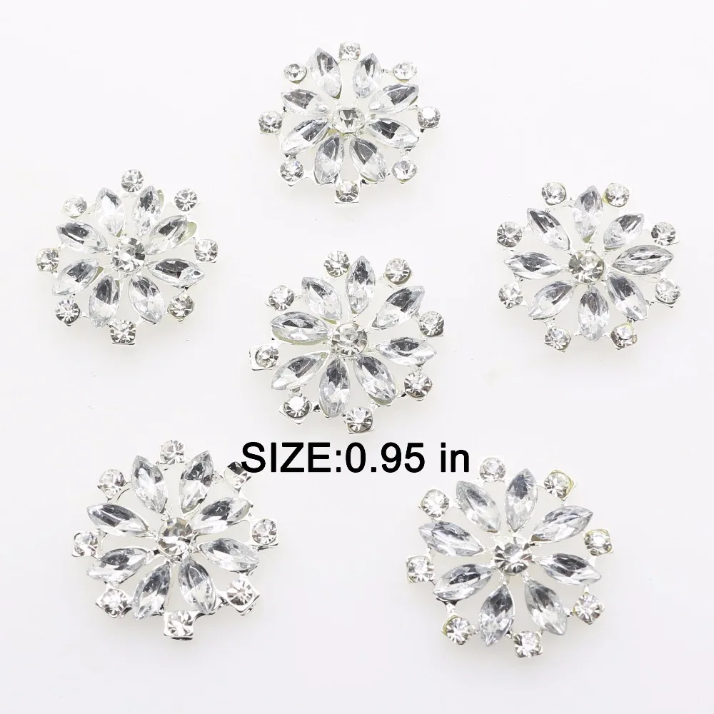 

new 10pcs double row round pearl diamond button,25mm sew on bridal Dress accessories.