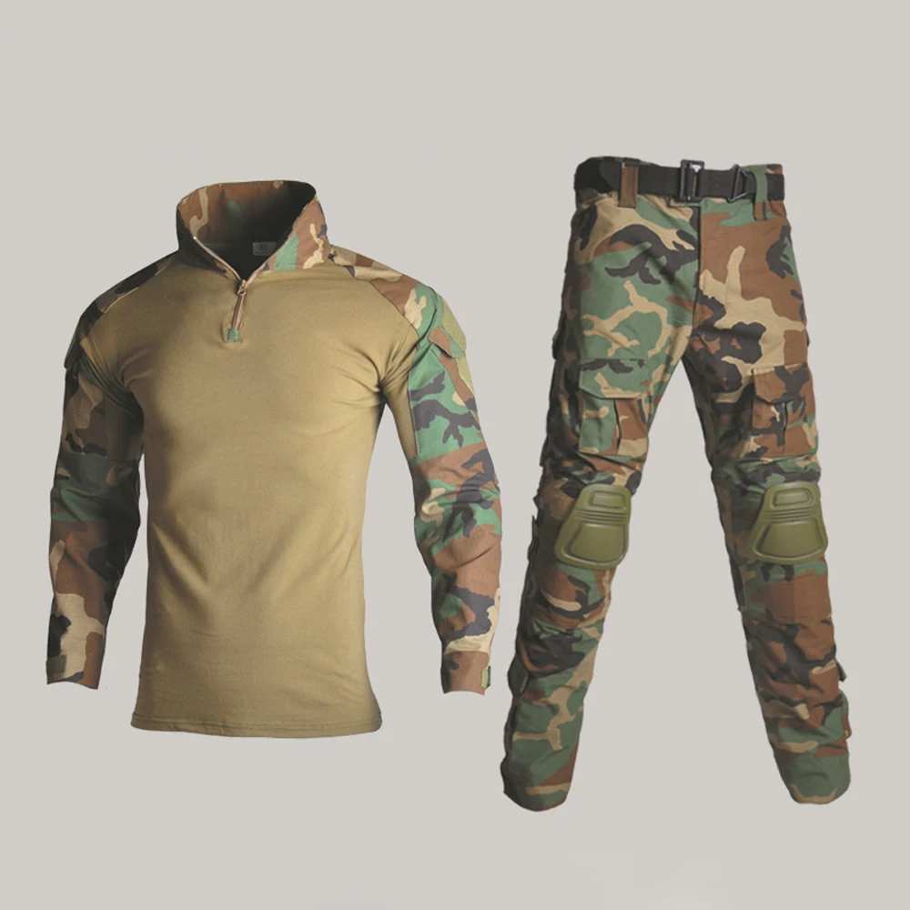  BDU Tactical Camouflage Military Uniform Clothes Suit Men US Army clothes Airsoft Military Combat S