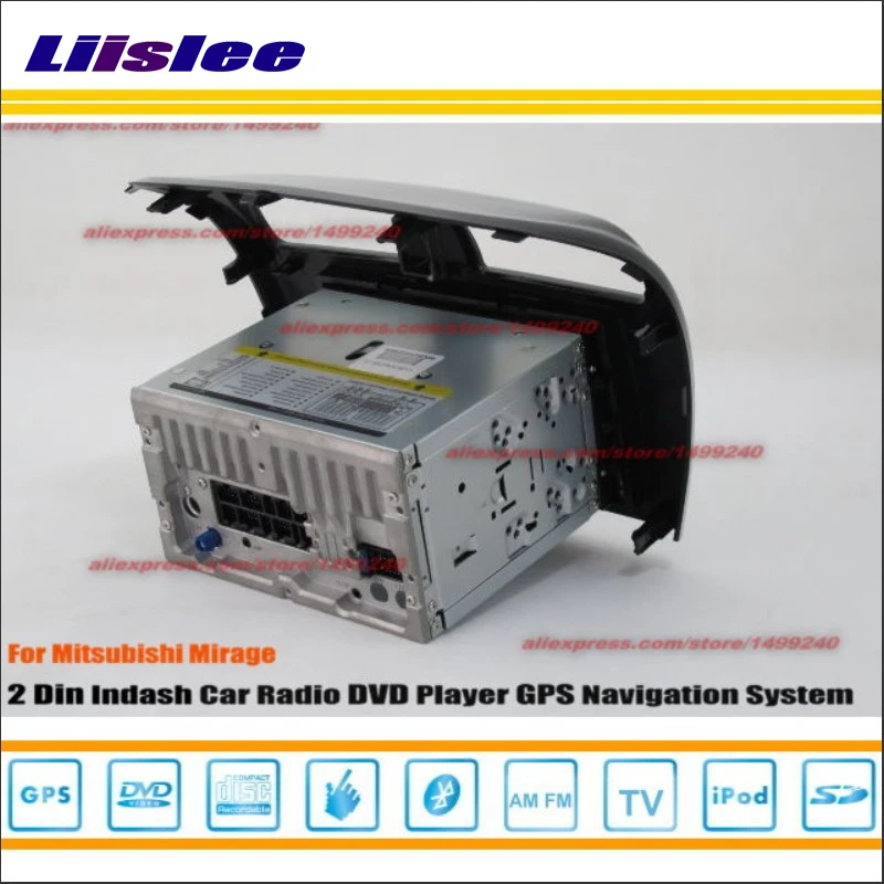 Top Liislee For Mitsubishi Mirage 2012~2014 Car Radio Stereo CD DVD Player GPS NAVI HD Touch Audio Video S100 Nav Navigation System 3